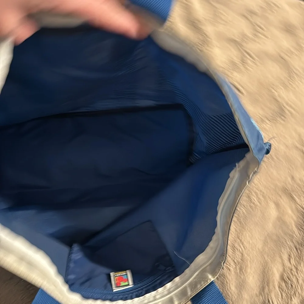 Mickey Mouse Logo Blue/light blue  Zipper Tote Bag 
21” wide 9” deep at base - Picture 4 of 4